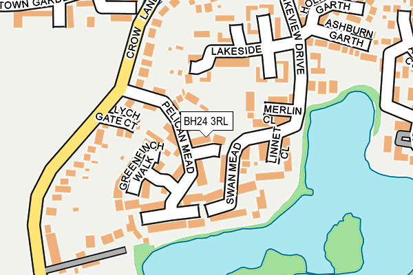 BH24 3RL map - OS OpenMap – Local (Ordnance Survey)