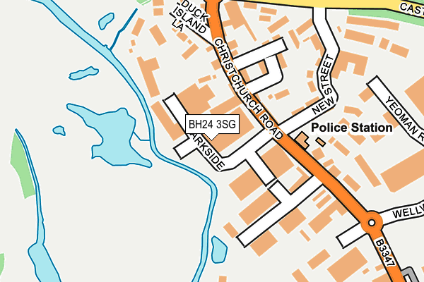 BH24 3SG map - OS OpenMap – Local (Ordnance Survey)