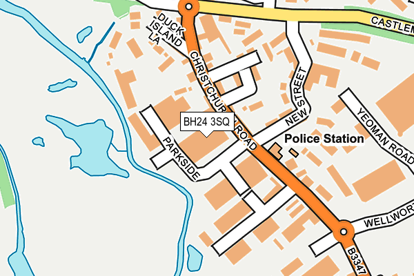 BH24 3SQ map - OS OpenMap – Local (Ordnance Survey)