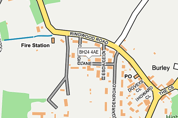 BH24 4AE map - OS OpenMap – Local (Ordnance Survey)