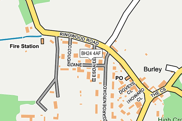 BH24 4AF map - OS OpenMap – Local (Ordnance Survey)