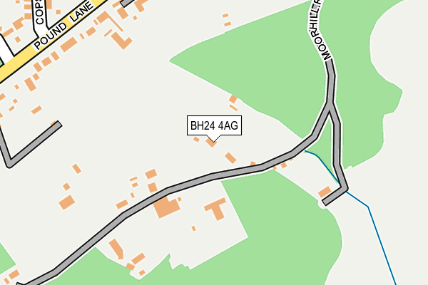 BH24 4AG map - OS OpenMap – Local (Ordnance Survey)