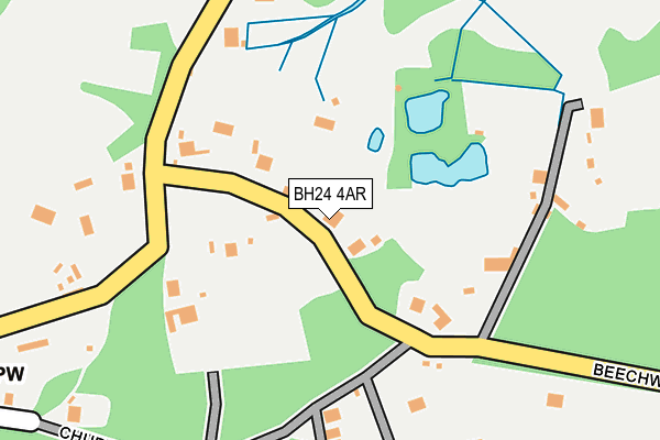 BH24 4AR map - OS OpenMap – Local (Ordnance Survey)