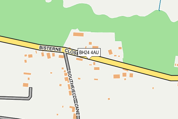 BH24 4AU map - OS OpenMap – Local (Ordnance Survey)