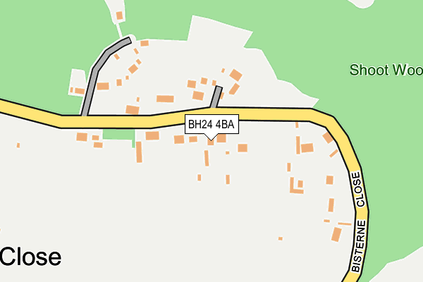 BH24 4BA map - OS OpenMap – Local (Ordnance Survey)