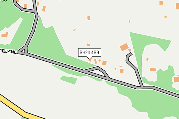 BH24 4BB map - OS OpenMap – Local (Ordnance Survey)