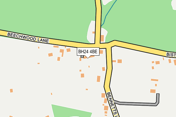 BH24 4BE map - OS OpenMap – Local (Ordnance Survey)