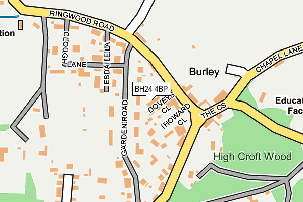 BH24 4BP map - OS OpenMap – Local (Ordnance Survey)