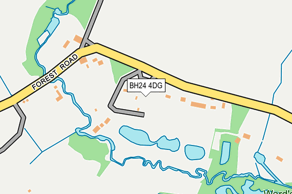 BH24 4DG map - OS OpenMap – Local (Ordnance Survey)