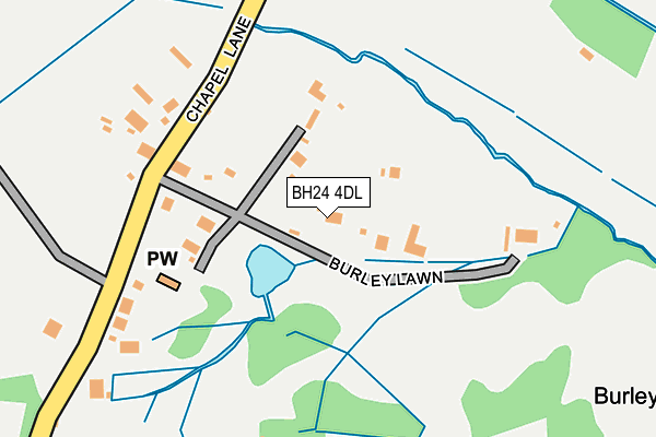 BH24 4DL map - OS OpenMap – Local (Ordnance Survey)