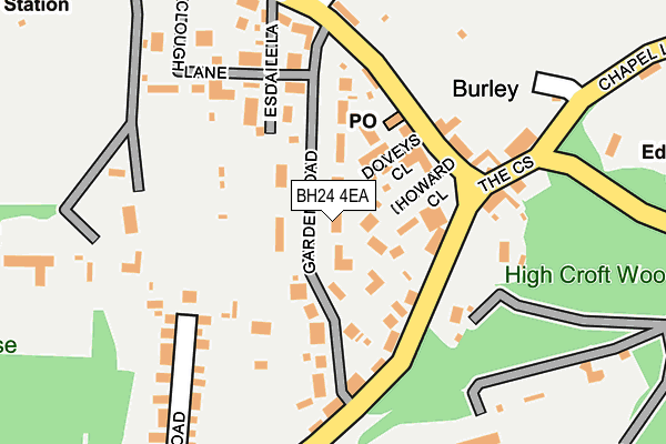 BH24 4EA map - OS OpenMap – Local (Ordnance Survey)