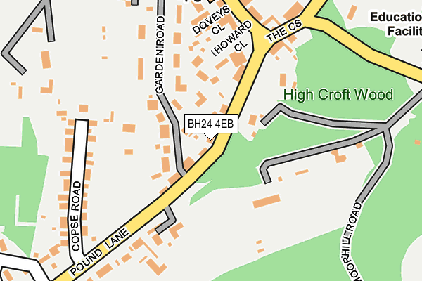 BH24 4EB map - OS OpenMap – Local (Ordnance Survey)