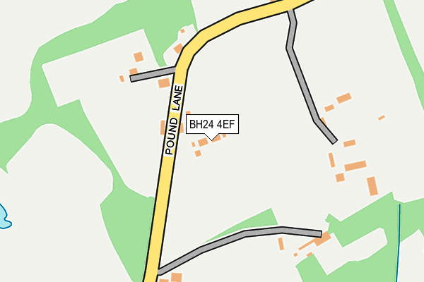 BH24 4EF map - OS OpenMap – Local (Ordnance Survey)