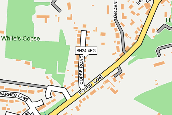BH24 4EG map - OS OpenMap – Local (Ordnance Survey)