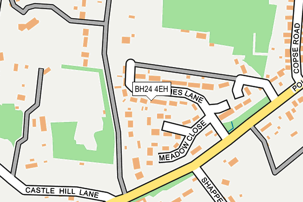BH24 4EH map - OS OpenMap – Local (Ordnance Survey)