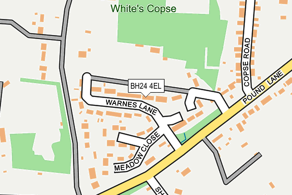 BH24 4EL map - OS OpenMap – Local (Ordnance Survey)