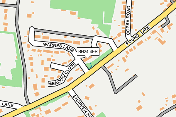 BH24 4ER map - OS OpenMap – Local (Ordnance Survey)