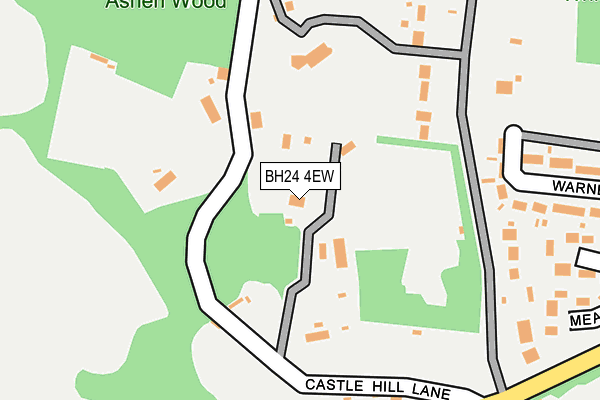 BH24 4EW map - OS OpenMap – Local (Ordnance Survey)
