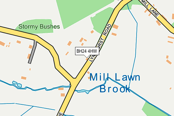 BH24 4HW map - OS OpenMap – Local (Ordnance Survey)