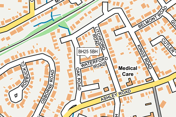 BH25 5BH map - OS OpenMap – Local (Ordnance Survey)