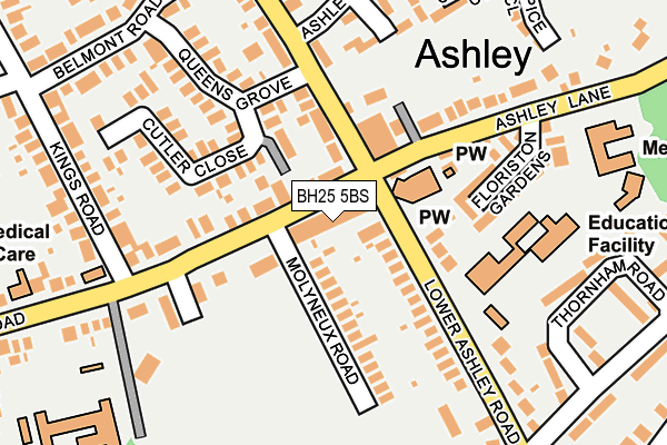Map of ASHLEY PHARMACY LTD at local scale