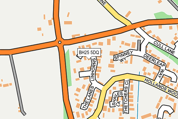 BH25 5DQ map - OS OpenMap – Local (Ordnance Survey)