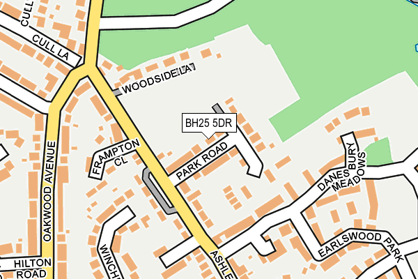 BH25 5DR map - OS OpenMap – Local (Ordnance Survey)