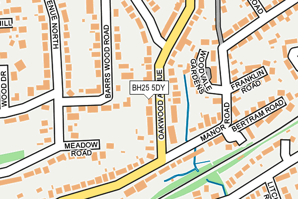 BH25 5DY map - OS OpenMap – Local (Ordnance Survey)