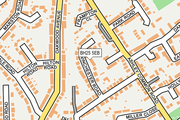BH25 5EB map - OS OpenMap – Local (Ordnance Survey)