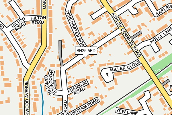 BH25 5ED map - OS OpenMap – Local (Ordnance Survey)