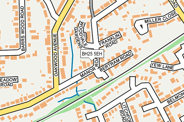 BH25 5EH map - OS OpenMap – Local (Ordnance Survey)