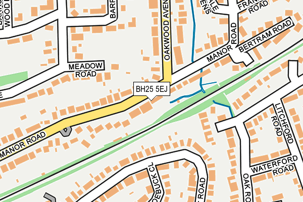BH25 5EJ map - OS OpenMap – Local (Ordnance Survey)