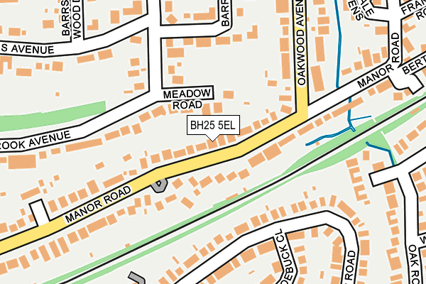 BH25 5EL map - OS OpenMap – Local (Ordnance Survey)