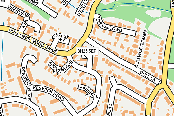 BH25 5EP map - OS OpenMap – Local (Ordnance Survey)