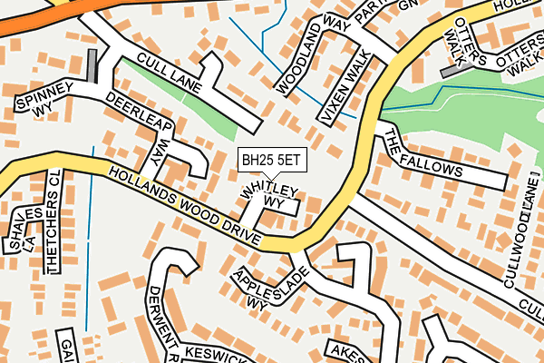 BH25 5ET map - OS OpenMap – Local (Ordnance Survey)