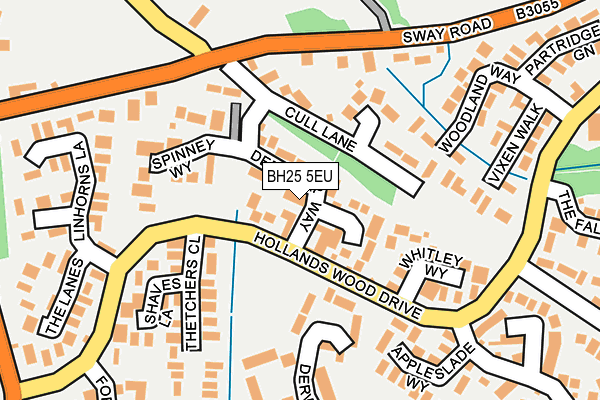 BH25 5EU map - OS OpenMap – Local (Ordnance Survey)