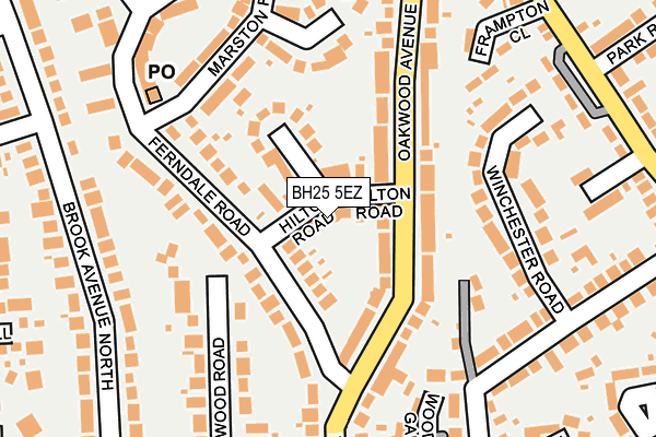BH25 5EZ map - OS OpenMap – Local (Ordnance Survey)