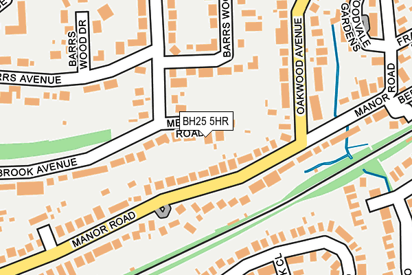 BH25 5HR map - OS OpenMap – Local (Ordnance Survey)