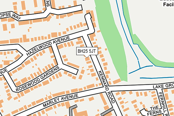 BH25 5JT map - OS OpenMap – Local (Ordnance Survey)