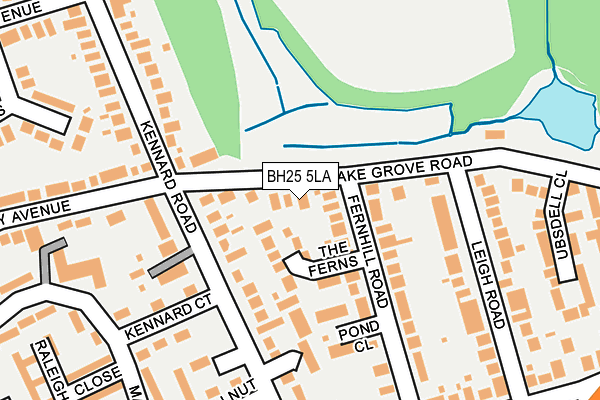 BH25 5LA map - OS OpenMap – Local (Ordnance Survey)