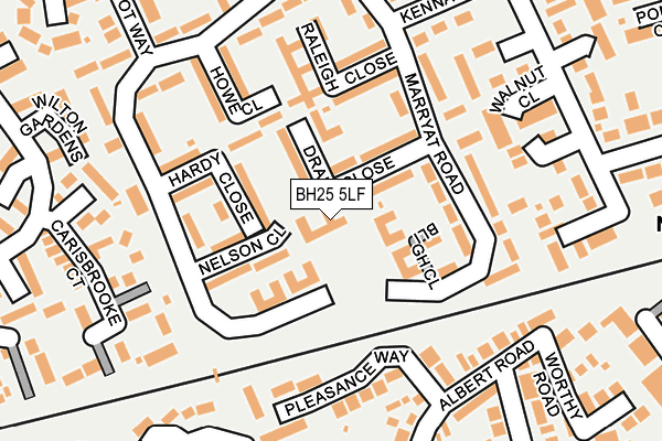 BH25 5LF map - OS OpenMap – Local (Ordnance Survey)