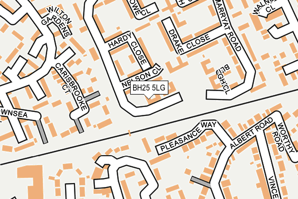 BH25 5LG map - OS OpenMap – Local (Ordnance Survey)