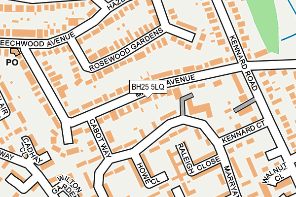 BH25 5LQ map - OS OpenMap – Local (Ordnance Survey)