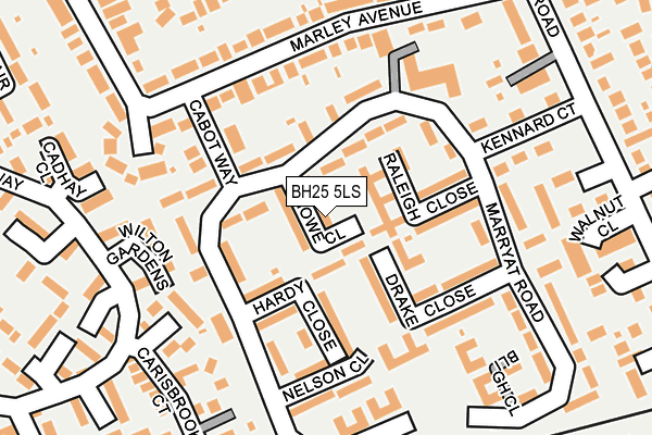 BH25 5LS map - OS OpenMap – Local (Ordnance Survey)