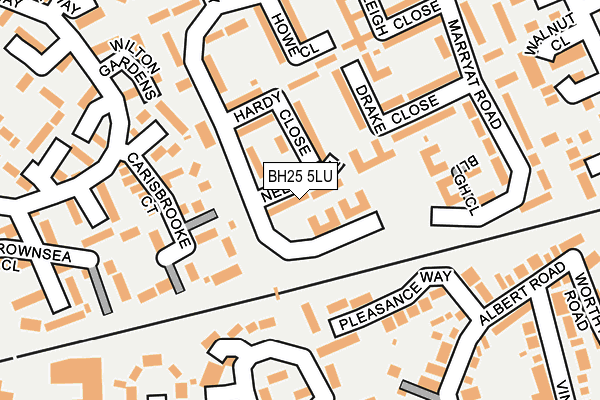 BH25 5LU map - OS OpenMap – Local (Ordnance Survey)