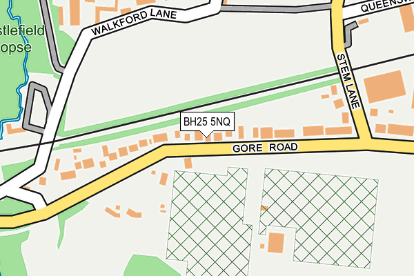 BH25 5NQ map - OS OpenMap – Local (Ordnance Survey)