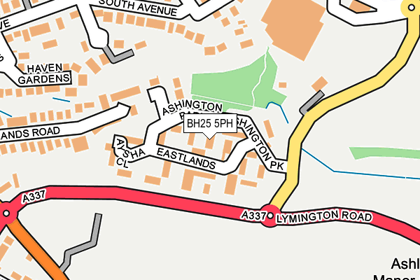 BH25 5PH map - OS OpenMap – Local (Ordnance Survey)