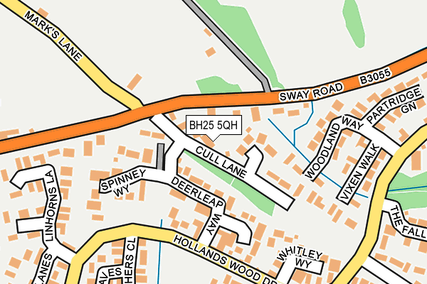 BH25 5QH map - OS OpenMap – Local (Ordnance Survey)