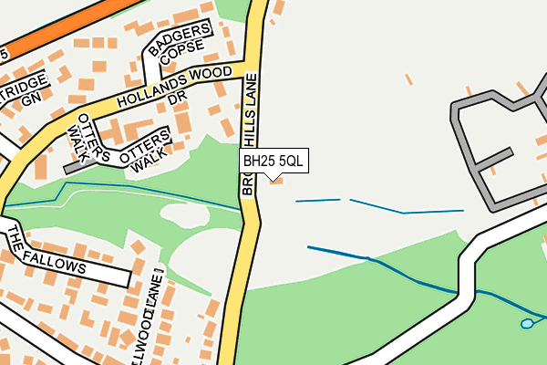 BH25 5QL map - OS OpenMap – Local (Ordnance Survey)