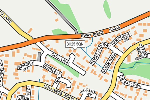 BH25 5QN map - OS OpenMap – Local (Ordnance Survey)
